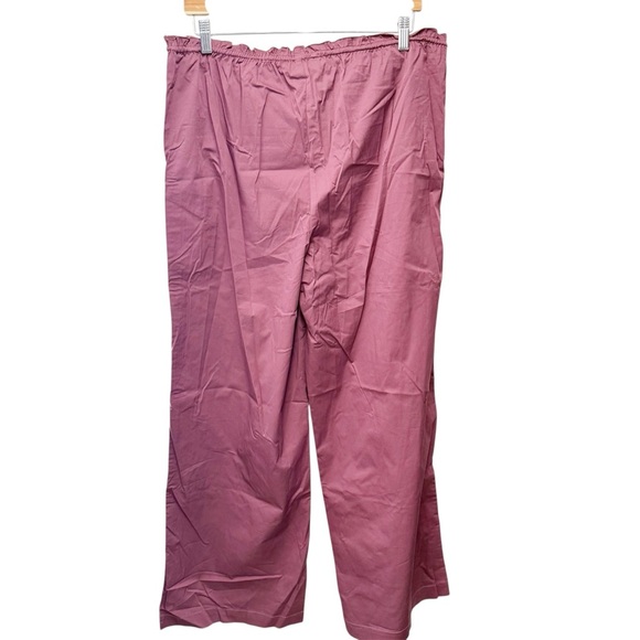 NWT WeWoreWhat Pull On Ruffle Waist Pant in Plum & White, Size Large - Picture 6 of 10